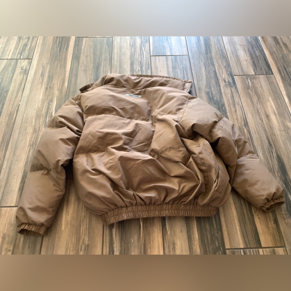 Fear of God ESSENTIALS Brown Puffer Jacket Size XS - Picture 2 of 8